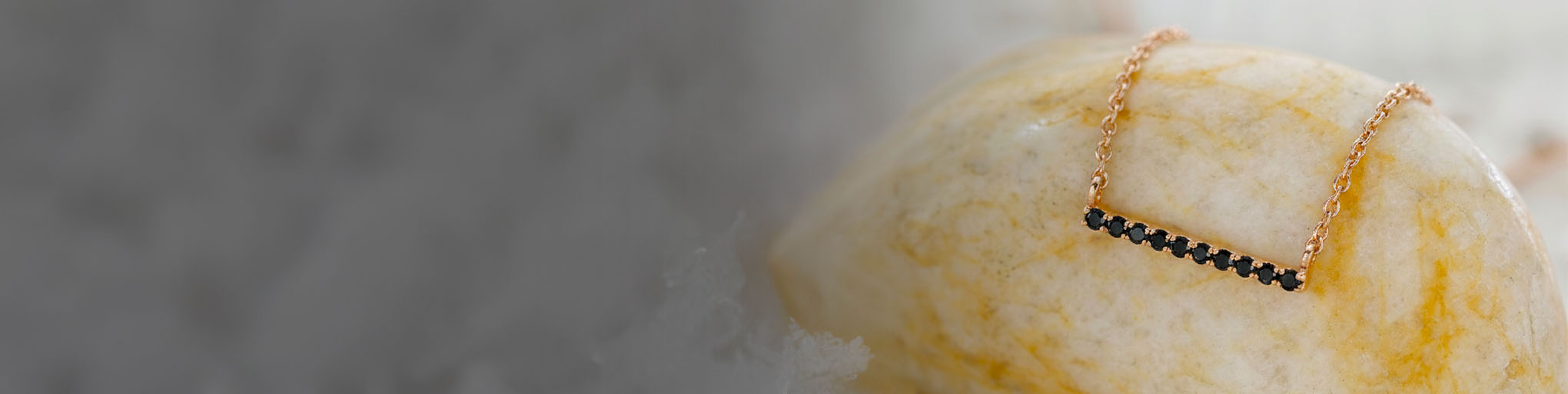 Colliers Diamant Noir Or Rose