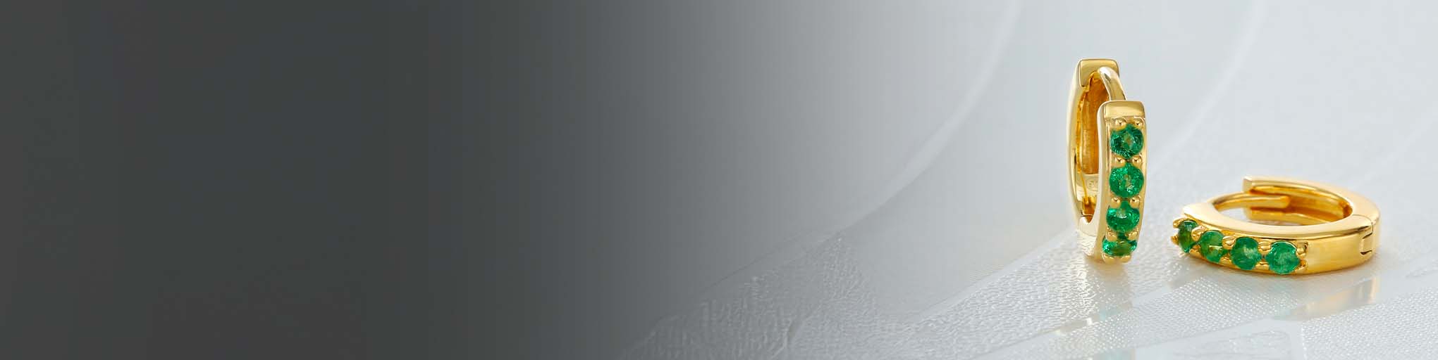 Boucles d'Oreilles Émeraude Vermeil