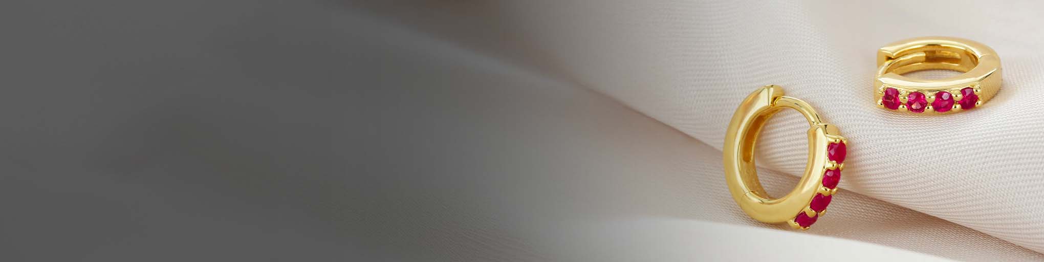 Boucles d'Oreilles Rubis Vermeil