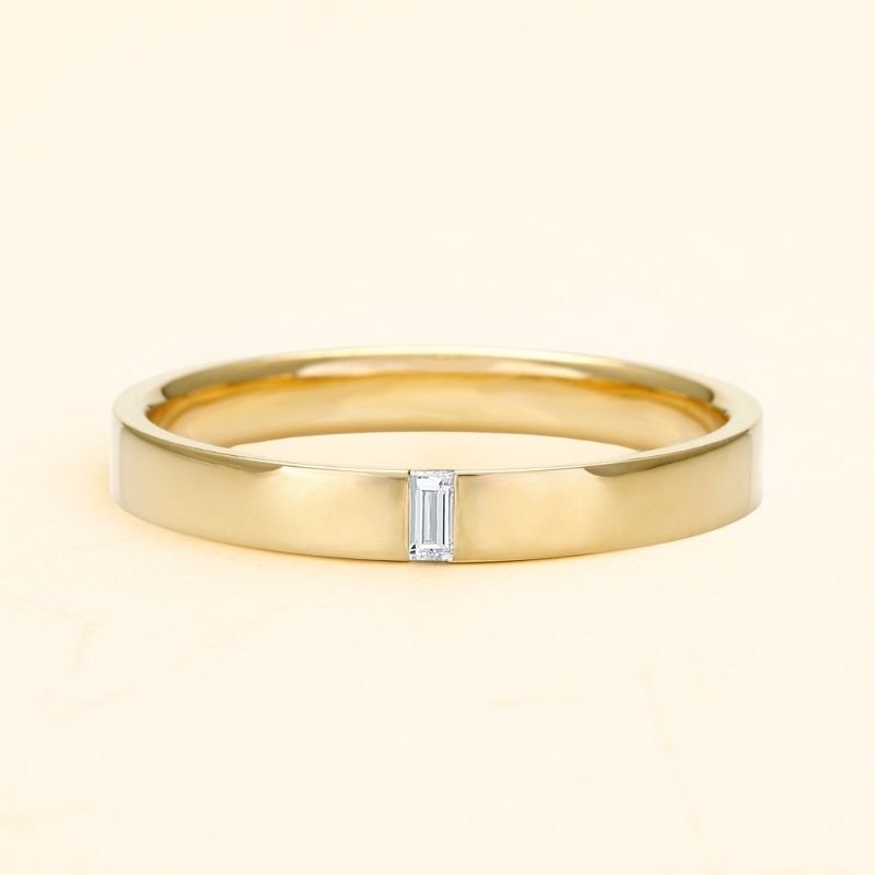 Anillo solitario de diamantes Agni para hombre en oro de 18 quilates