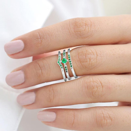 Anillos de Esmeralda de la colección Kali en Plata 925, Mayuri