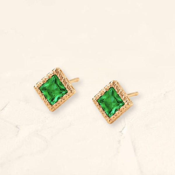 Pendientes Indrani con Esmeralda