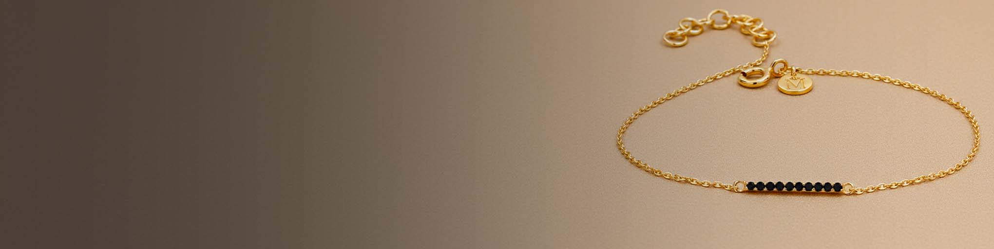 Bracelets Diamant Noir Vermeil