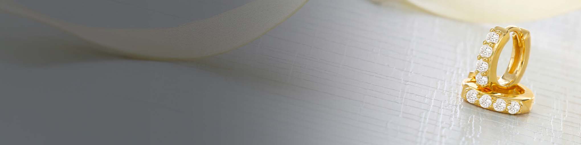 Boucles d'Oreilles Diamant Or Jaune