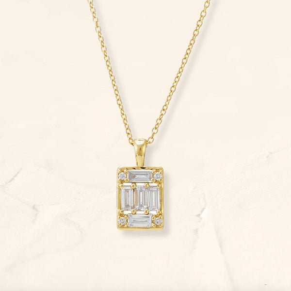 collier diamant geometrique Atma or jaune