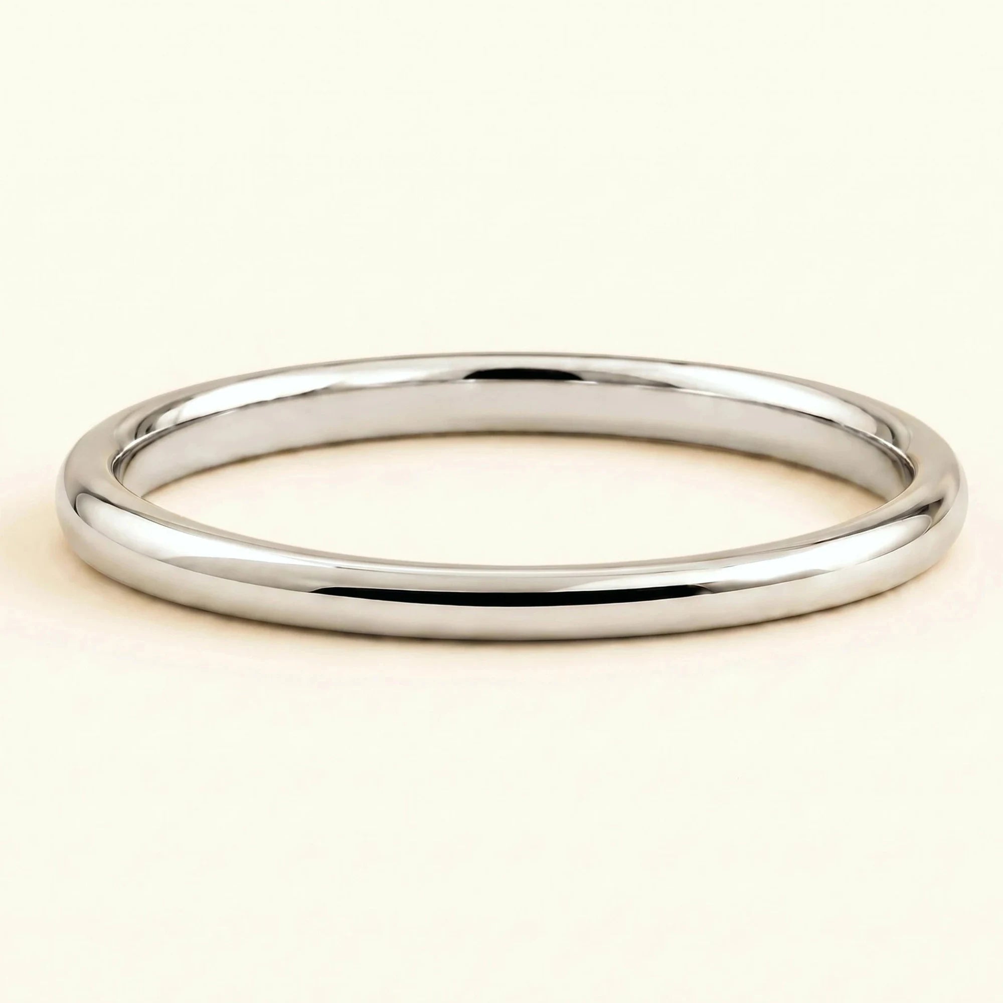 Shunya alianza medio brazalete 18 quilates oro blanco mujer