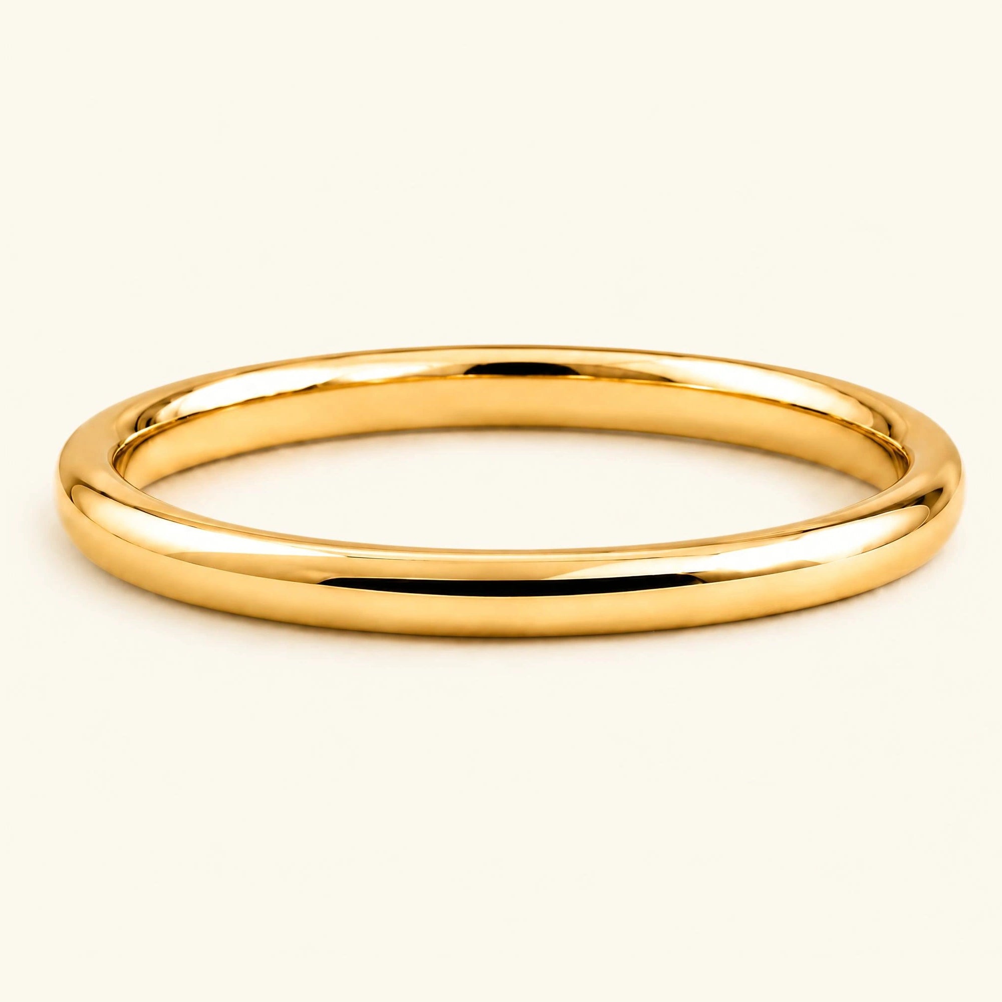Alianza hombre medio brazalete oro amarillo 18 quilates 3mm Shunya