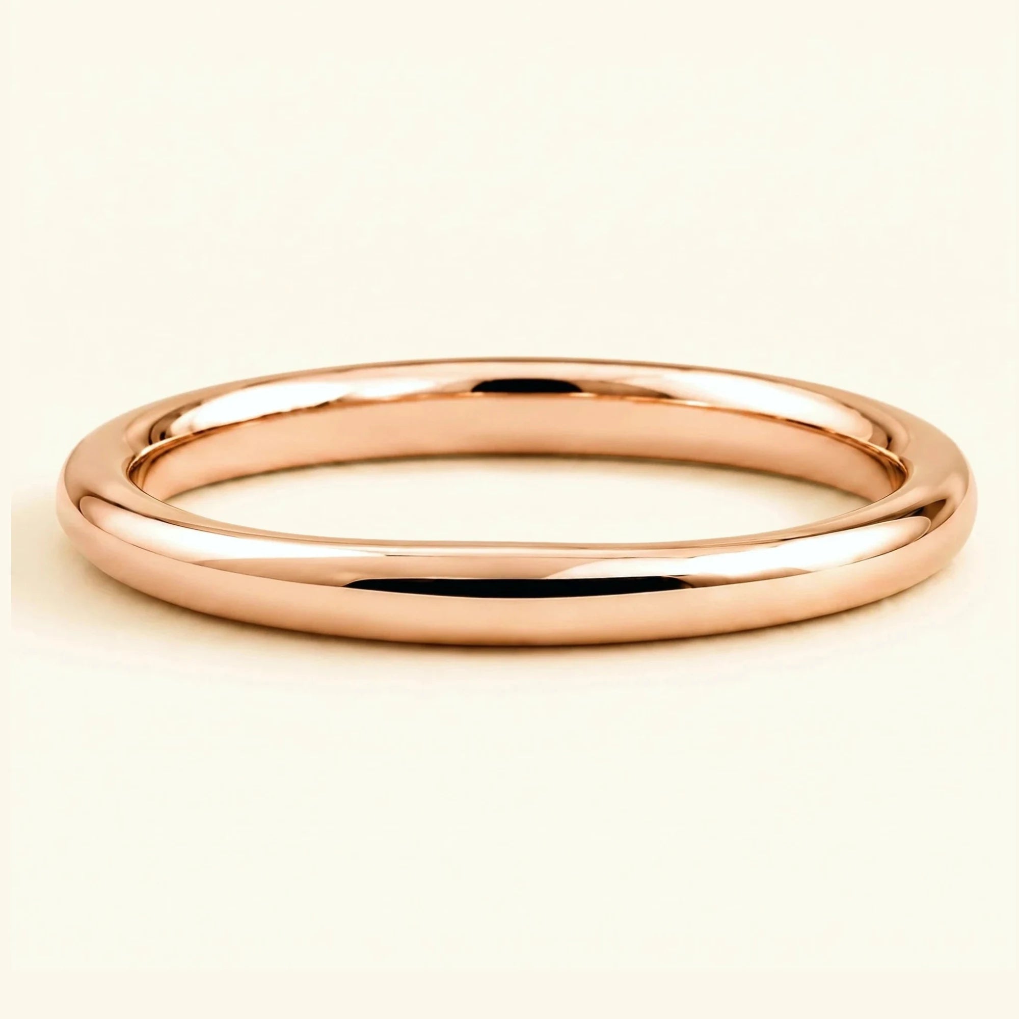 Shunya alianza 3mm medio brazalete 18 quilates oro rosa hombre
