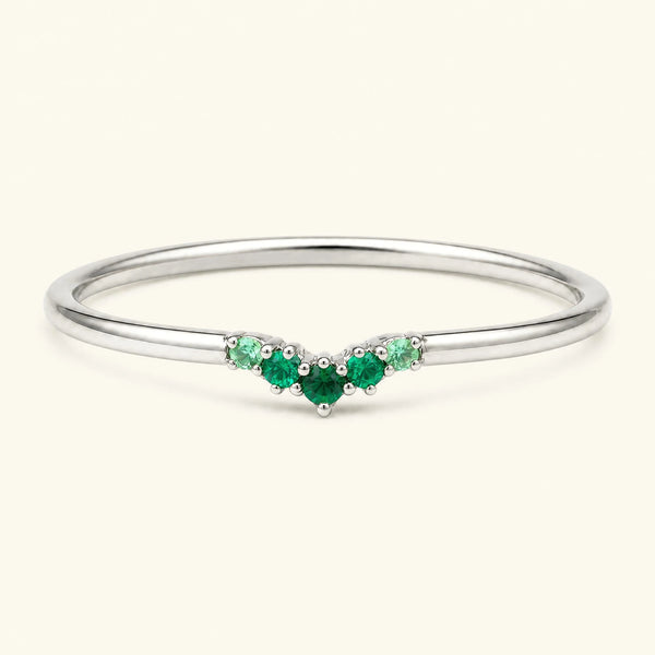 Anillo Anaya canopea 18 quilates oro blanco