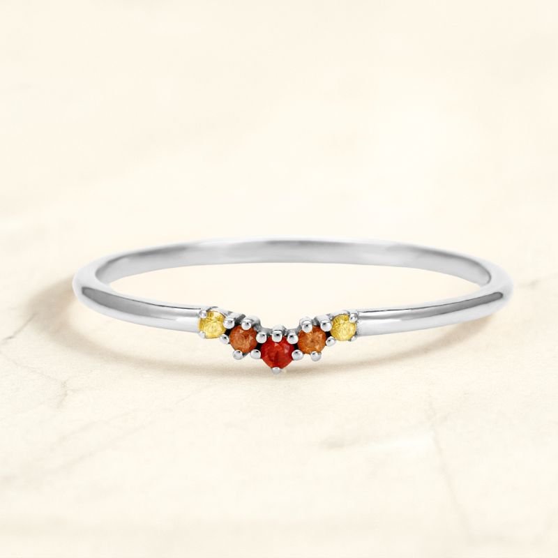 Bague anaya sunset or blanc 18 carats