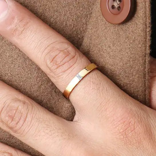 Bague Agni en or 18 carats et diamant taille baguette pour homme