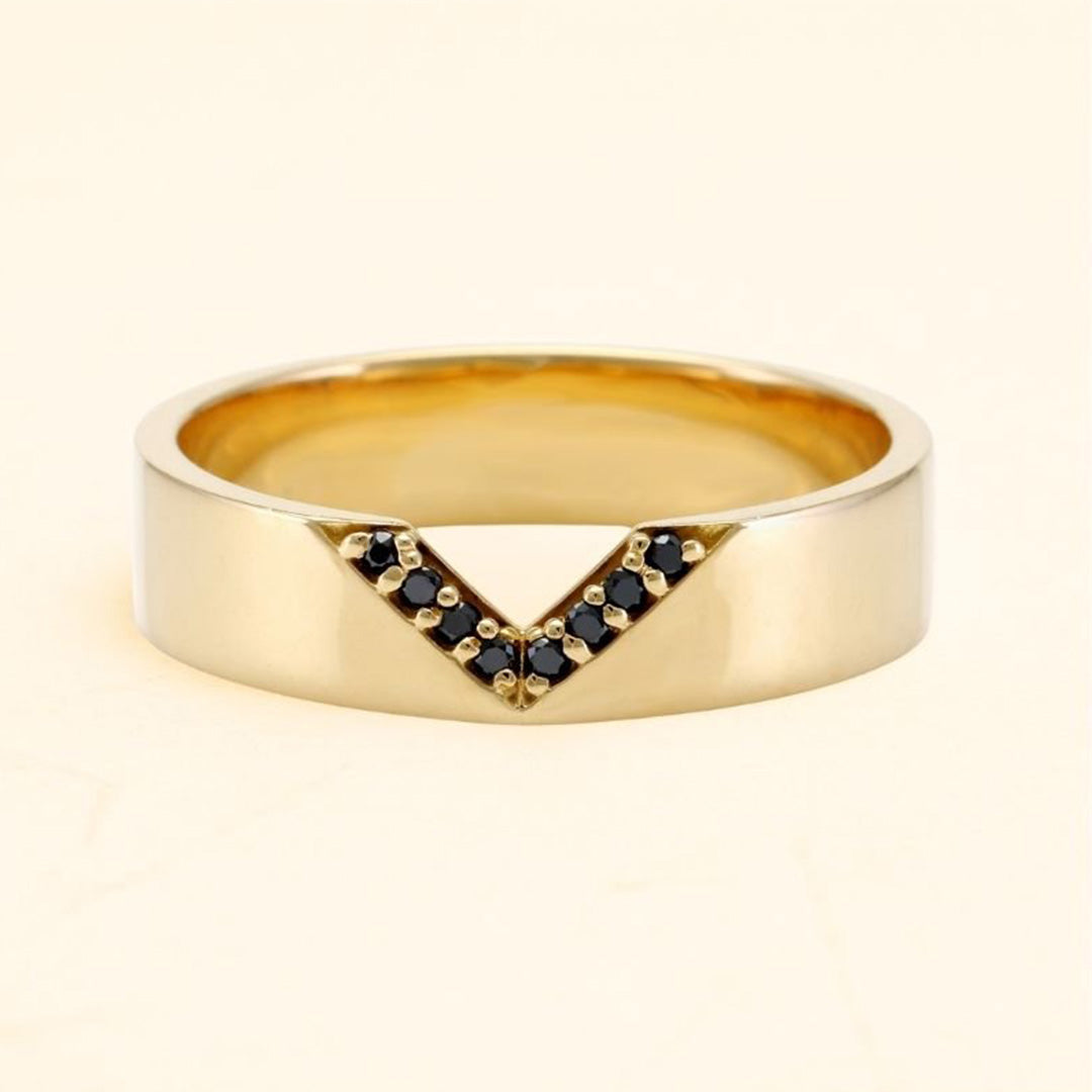 Bague homme diamant noir Rudra