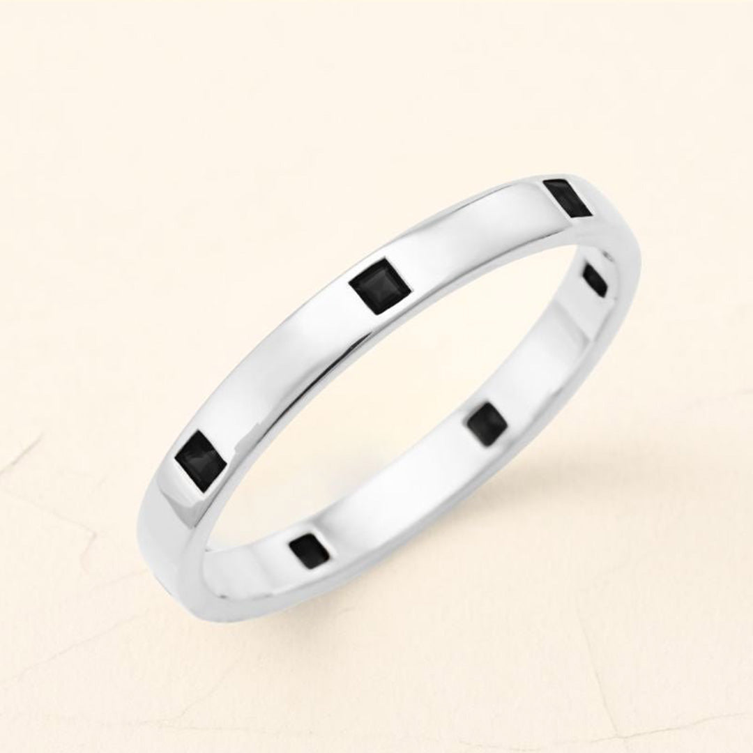 Bague Viyom diamant noir or blanc 18 carats pour homme