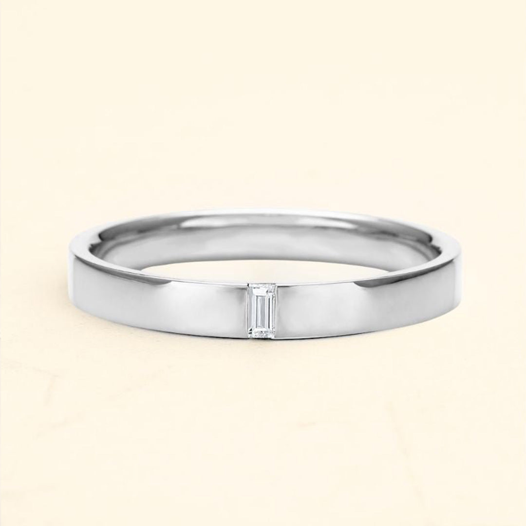 Bague Agni homme en or blanc 18 carats et diamant