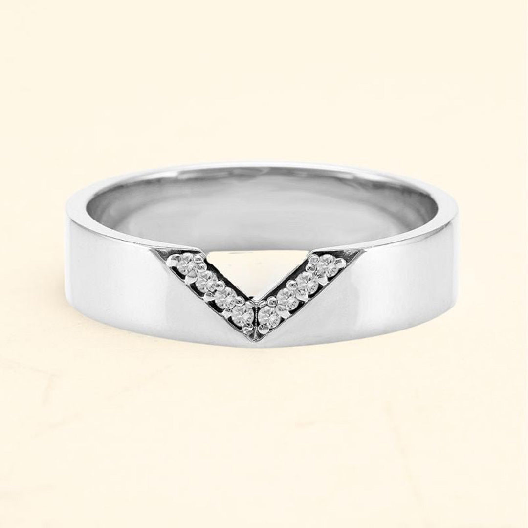 Bague pour homme en diamant Rudra or blanc 18 carat pour