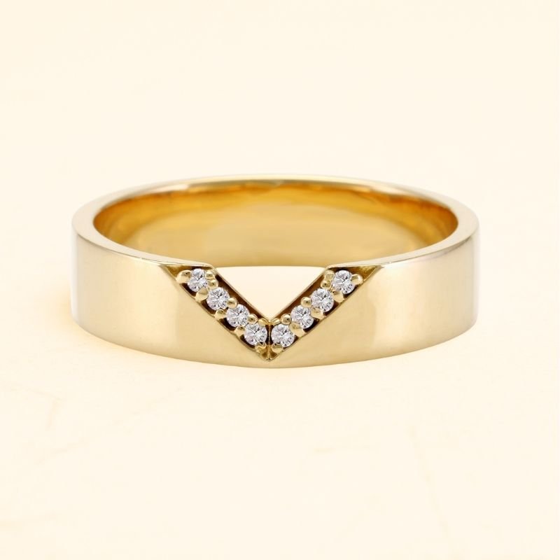  Bague en diamant or 18 carats homme Rudra