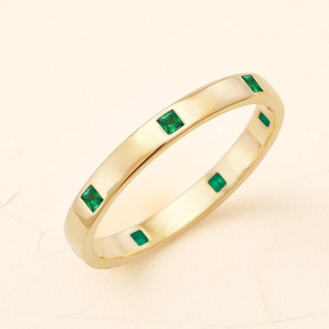 Alliance emeraude or 18 carats pour homme VIyom