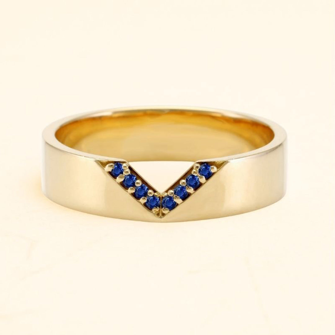 Bague Rudra pour homme saphir et or 18 carats