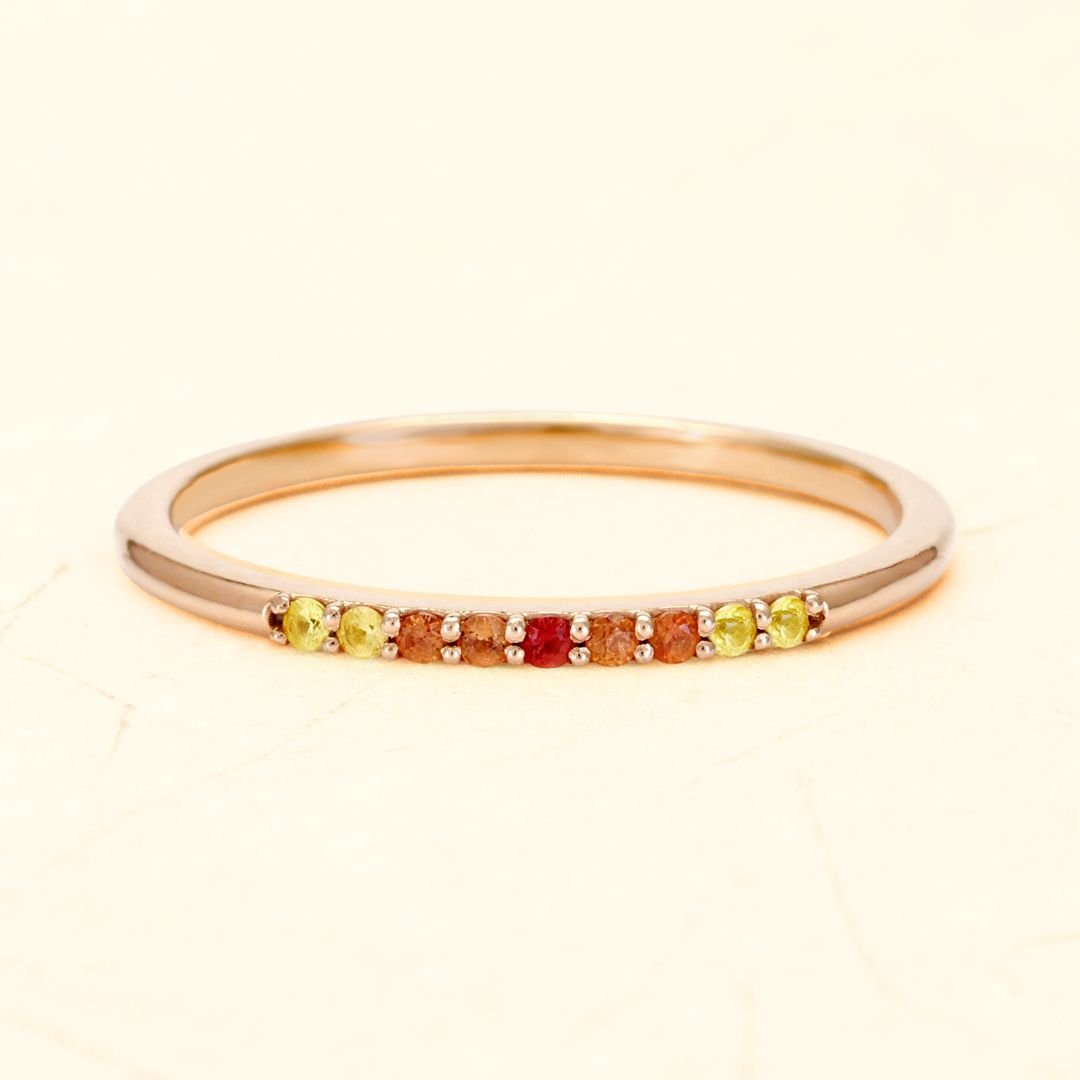 Bague or rose 18 carats kiran sunset