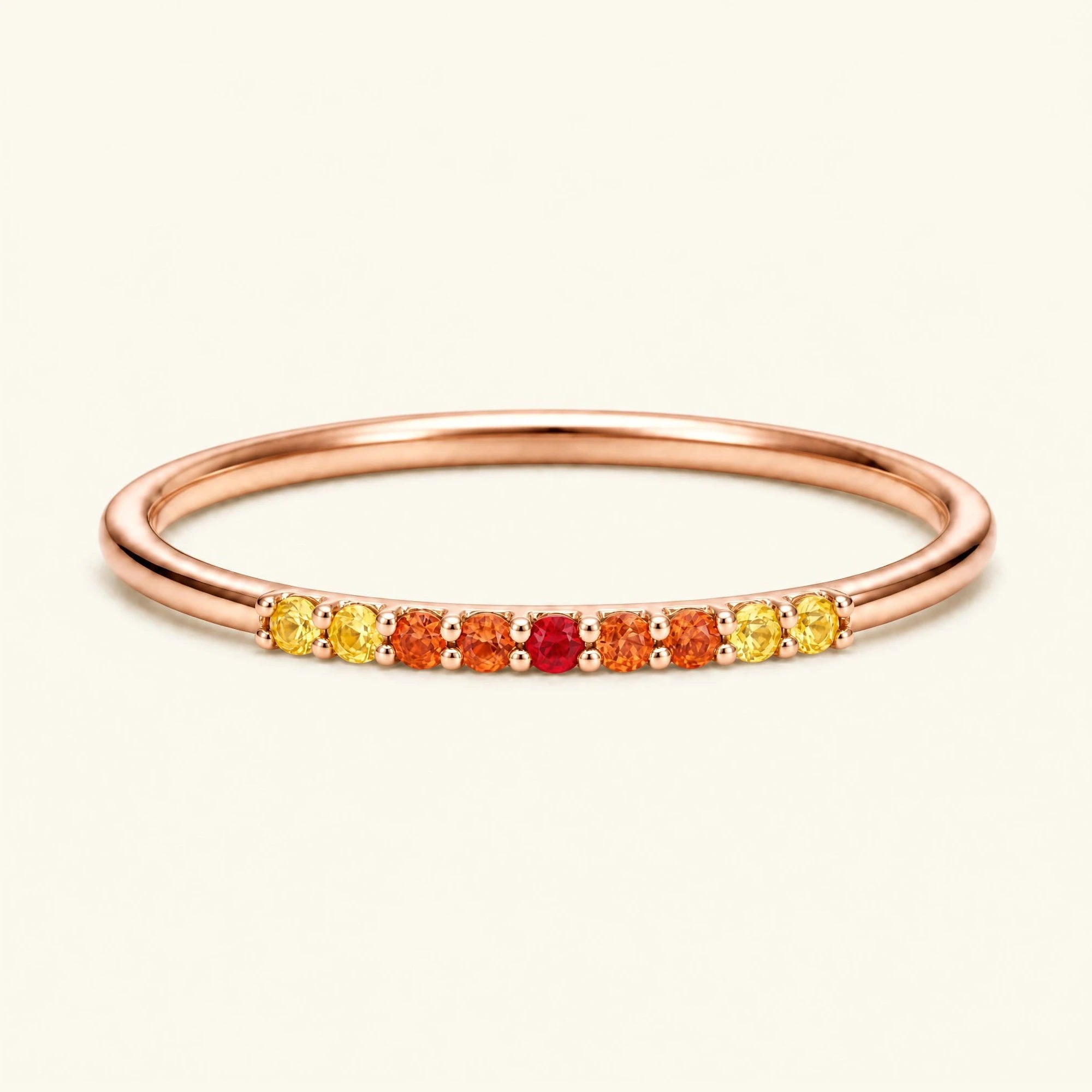 Bague or rose 18 carats kiran sunset