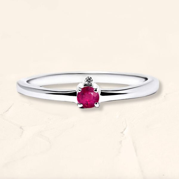 Bague Devi rubis et diamant en or rose