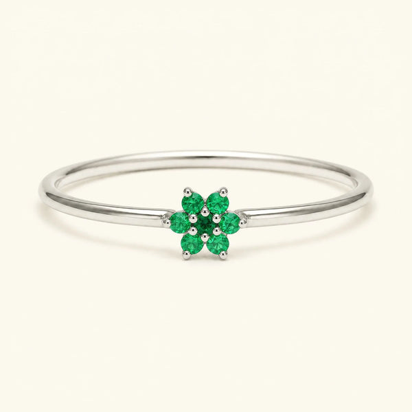 Anillo Surya canopea 18 quilates oro blanco