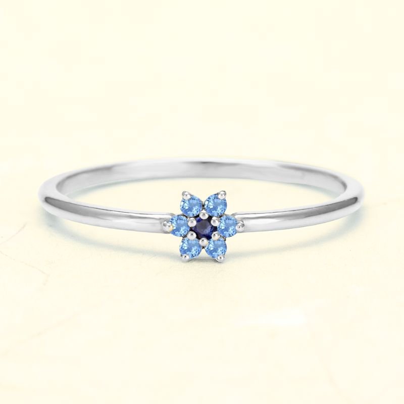 Bague surya horizon or blanc 18 carats