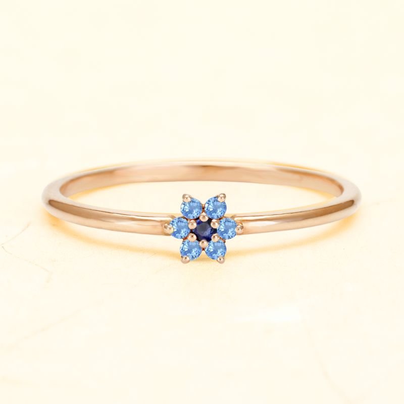Bague surya horizon or rose 18 carats
