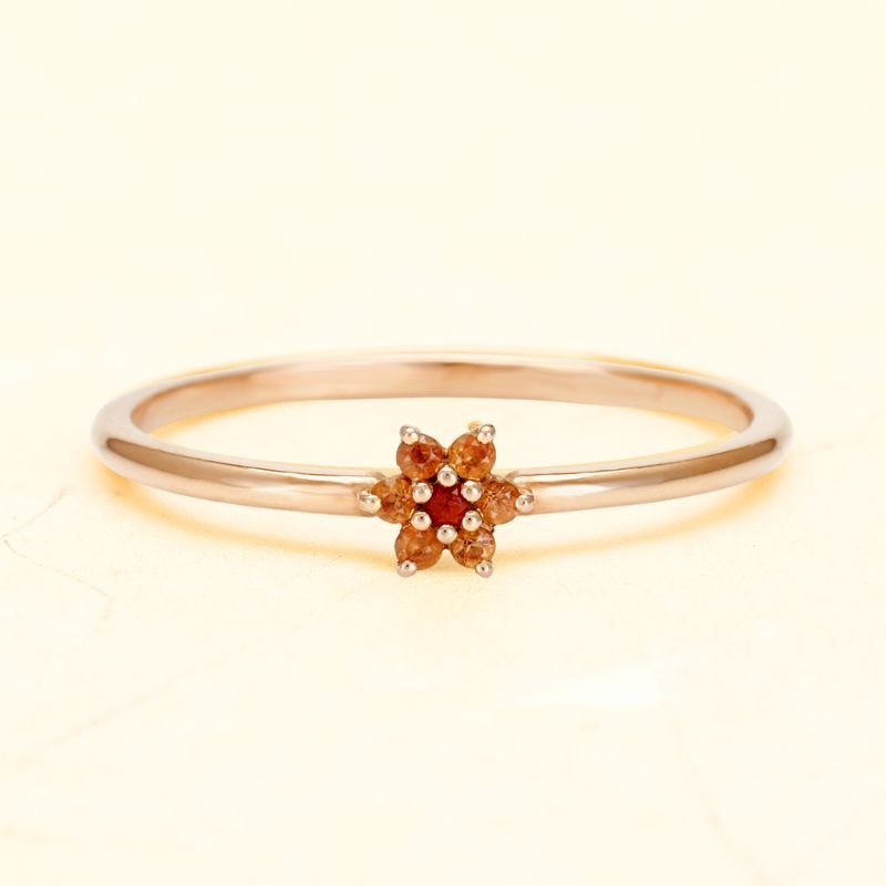 Bague surya sunset or rose 18 carats