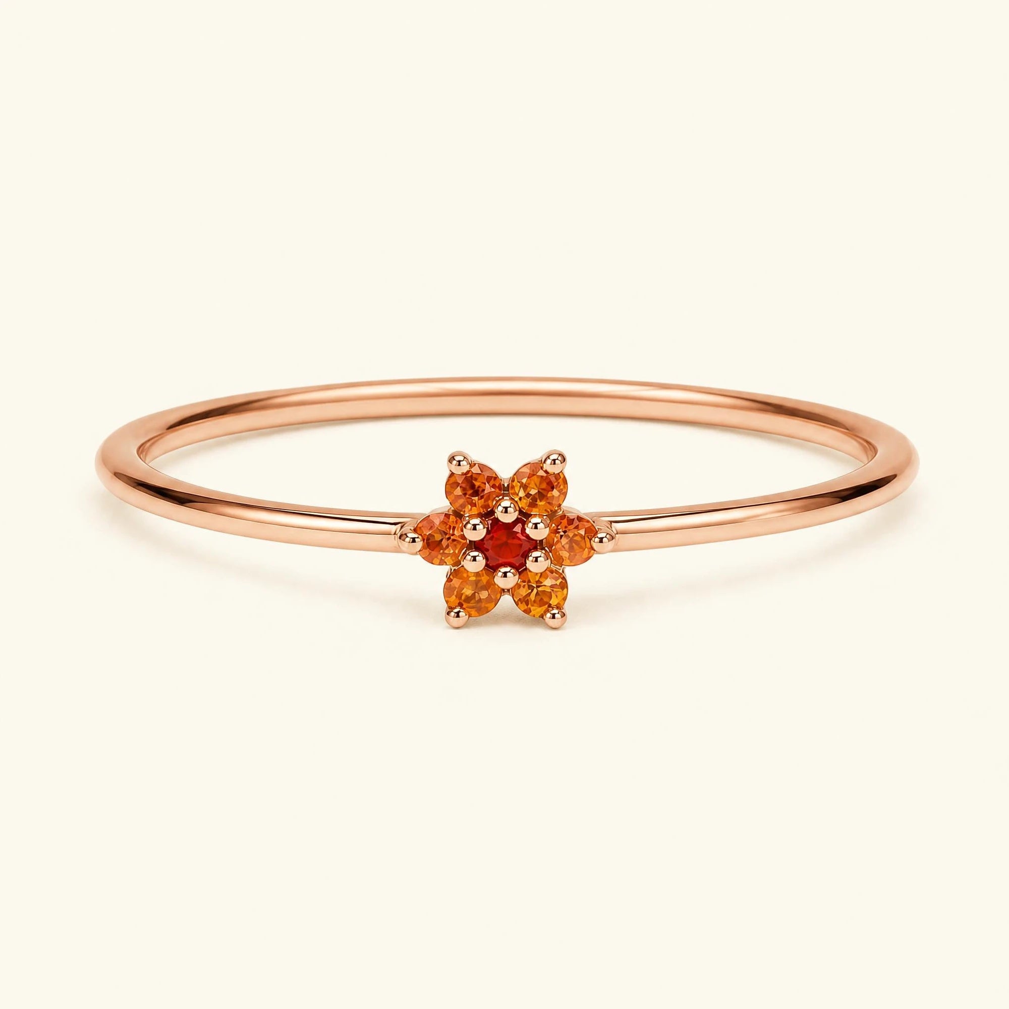 Anillo Surya sunset 18 quilates oro rosa