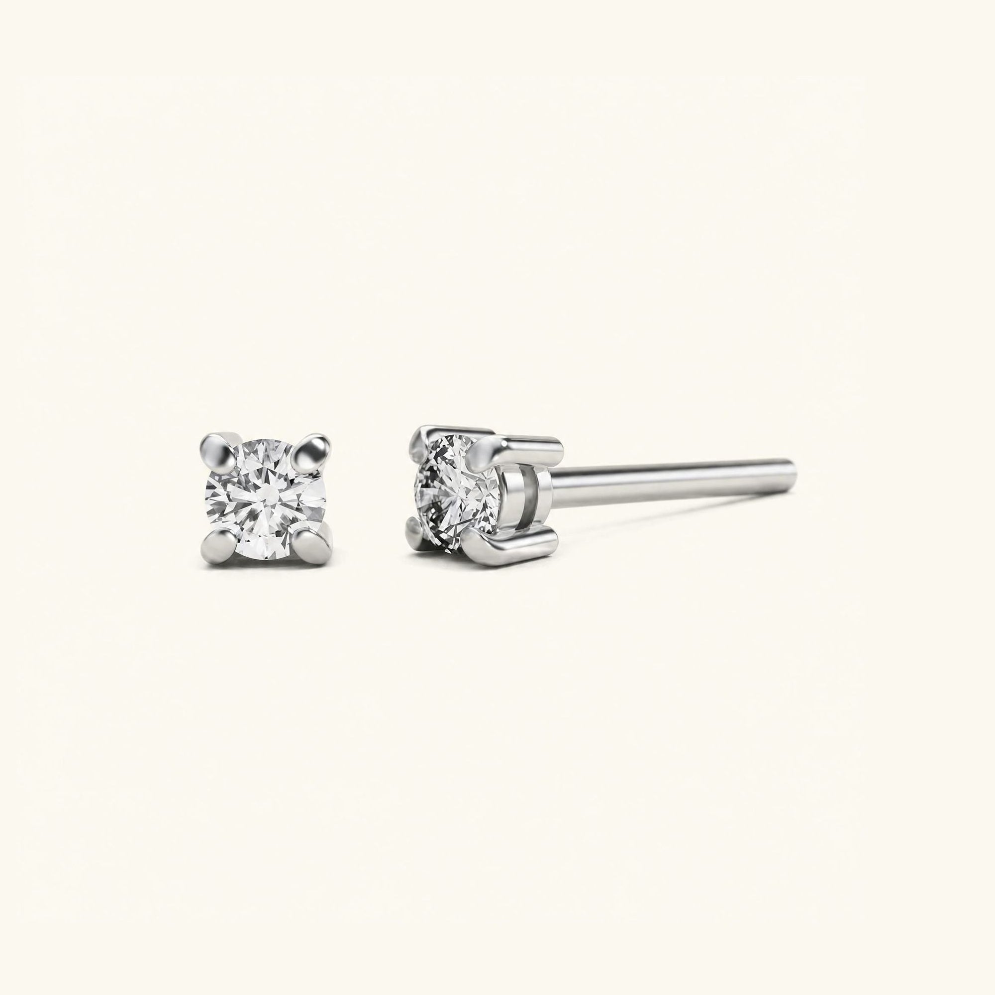 Pendientes Saral Diamante - oro blanco