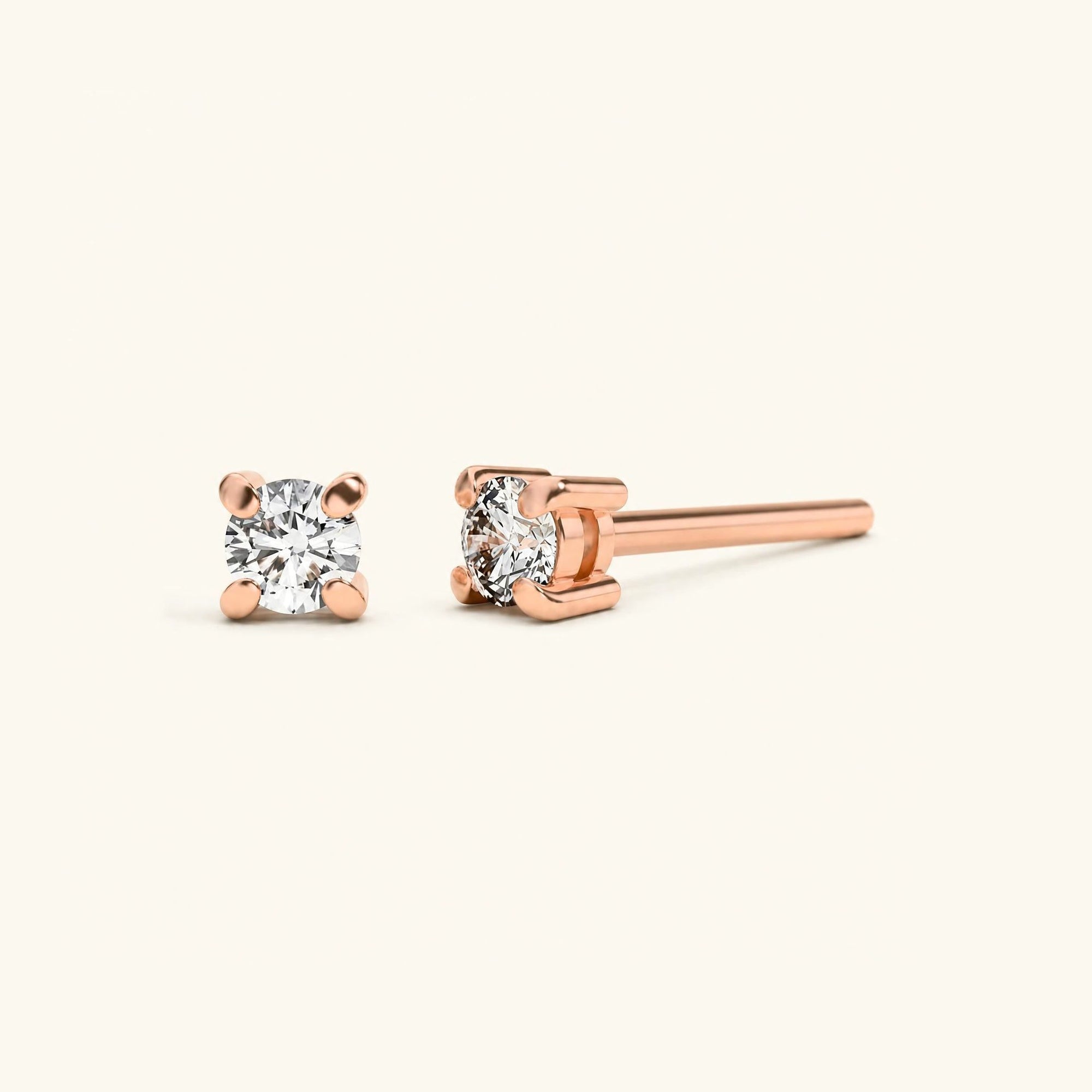 Pendientes Saral Diamante - oro rosa