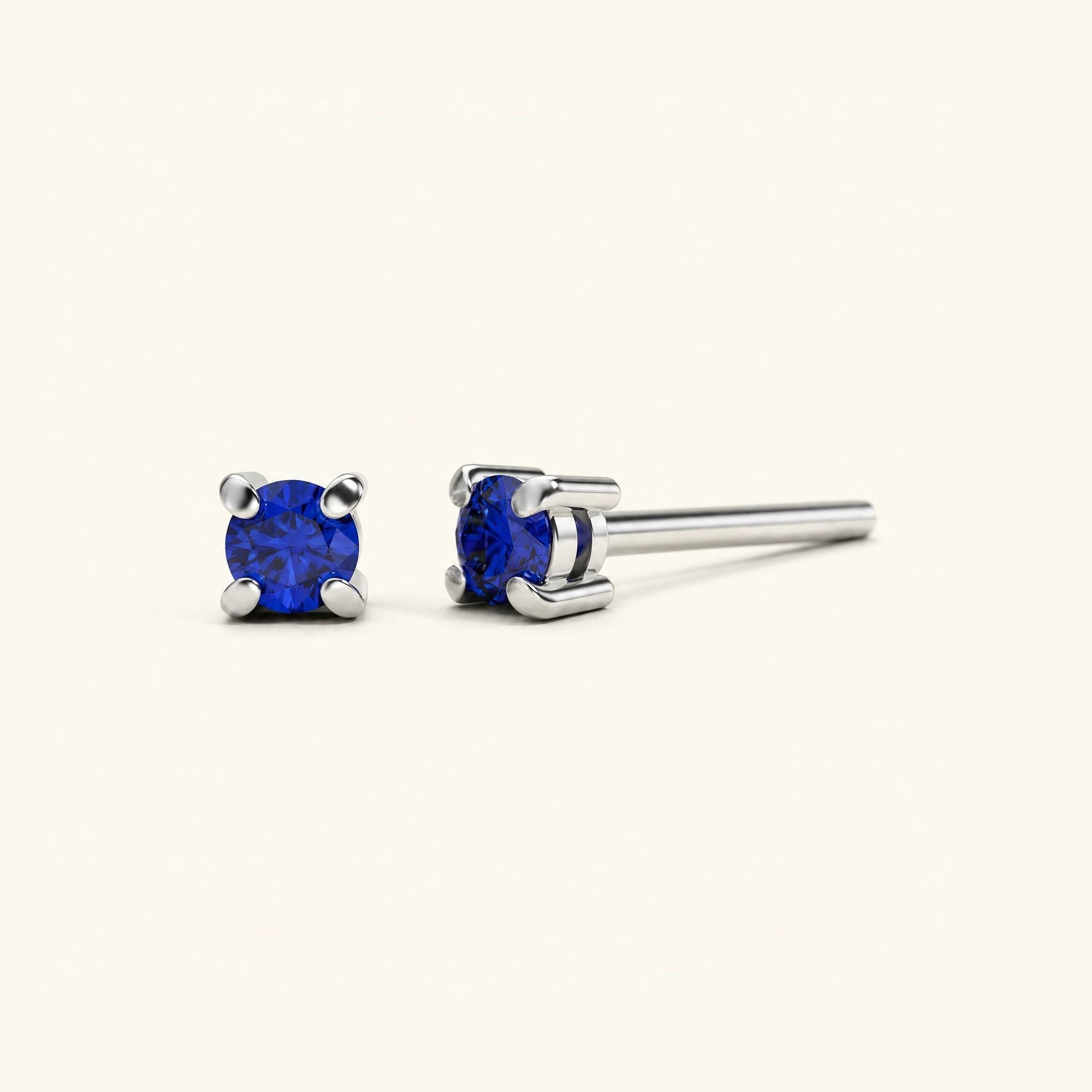 Pendientes Saral Zafiro - oro blanco