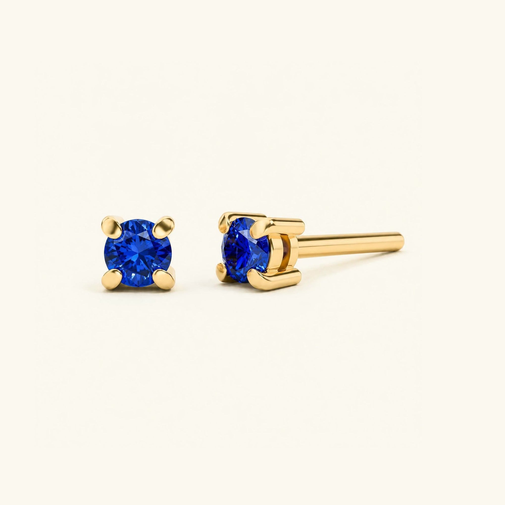Pendientes Saral Zafiro - oro amarillo