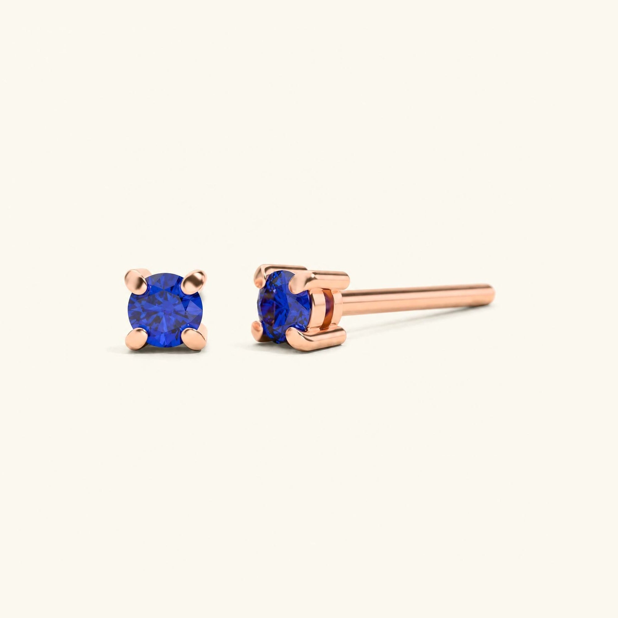 Pendientes Saral Zafiro - oro rosa
