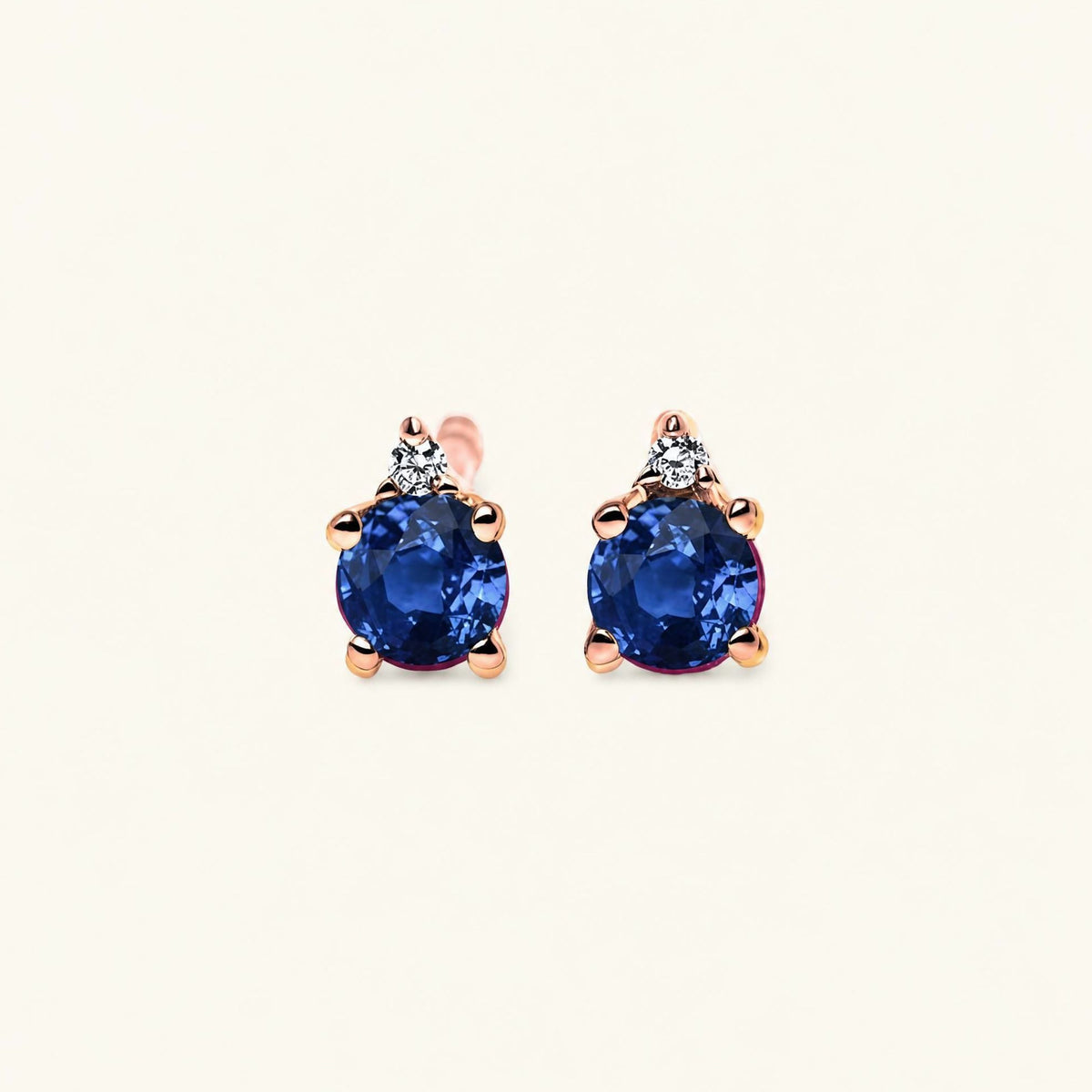 Pendientes Devi Zafiro - oro rosa