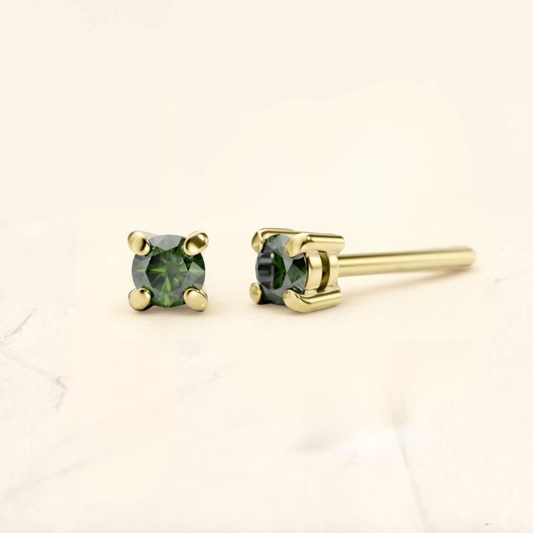 boucles d'oreilles diamant en or jaune Saral