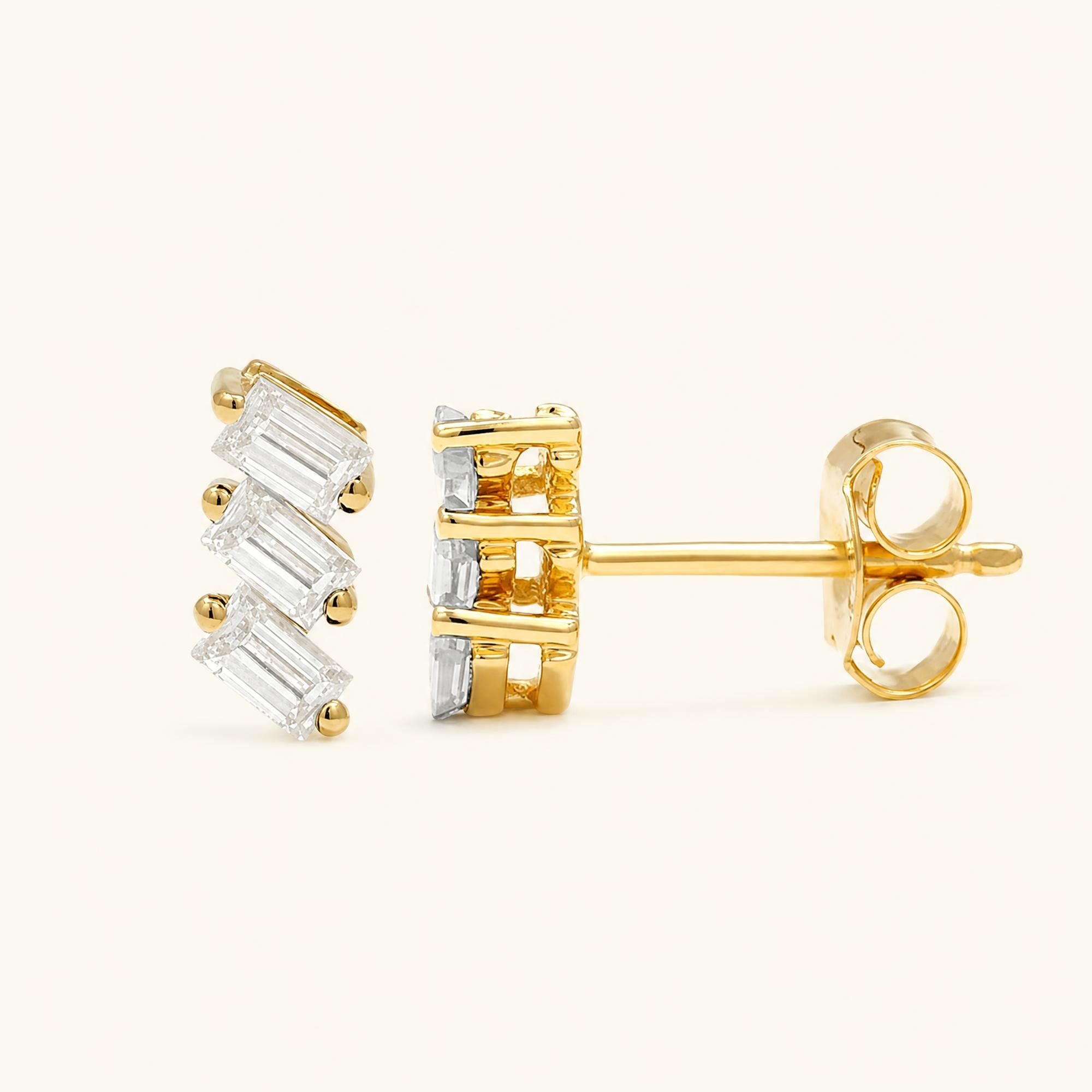 Pendientes Jivane diamante - oro amarillo