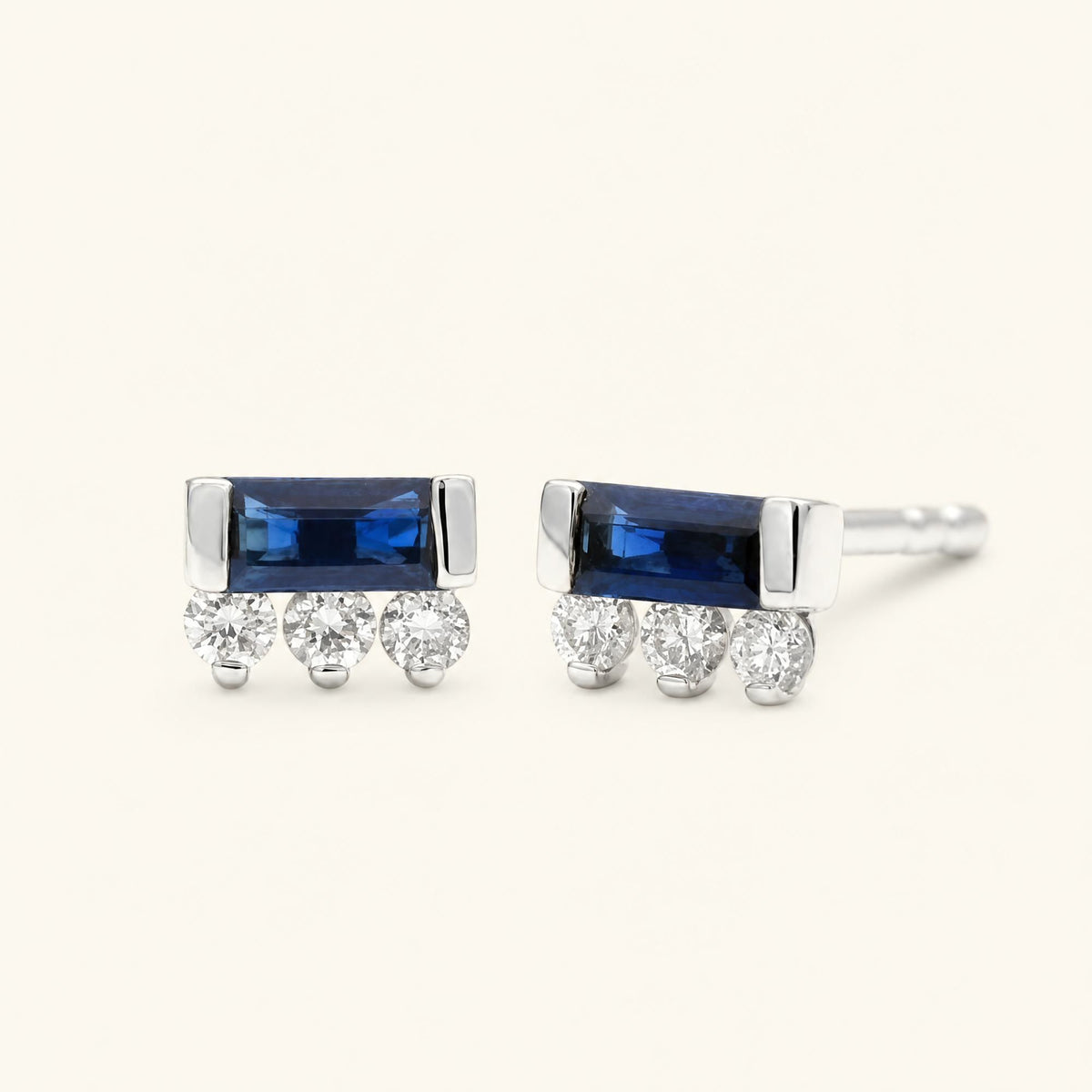 Pendientes Prana zafiro oro blanco