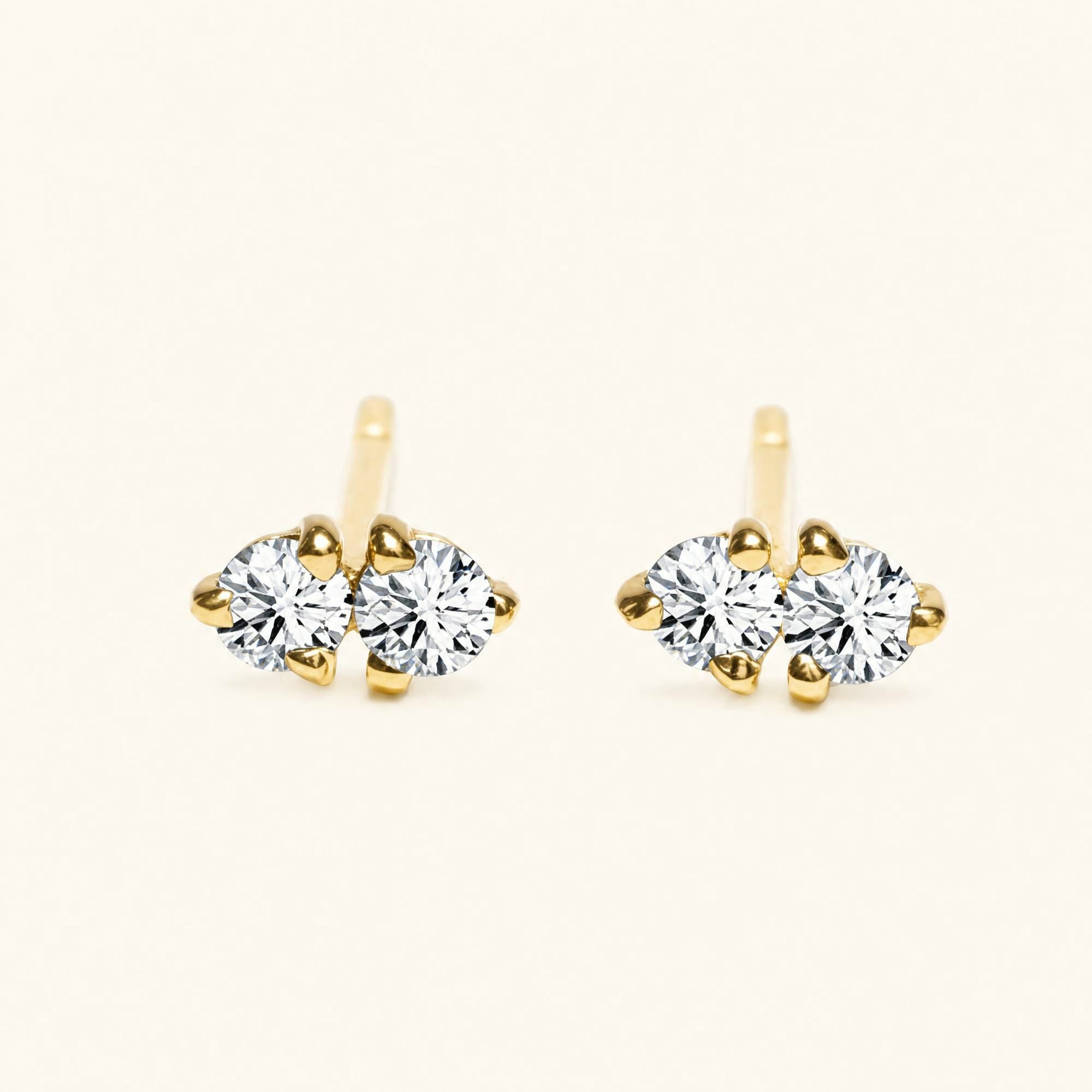 Pendientes Prema diamante - oro amarillo