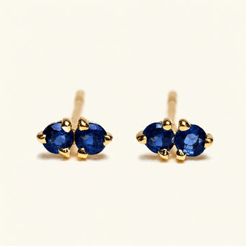 Pendientes Prema zafiro - oro amarillo