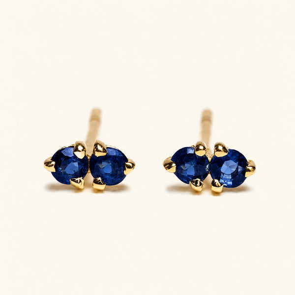 Pendientes Prema zafiro - oro amarillo