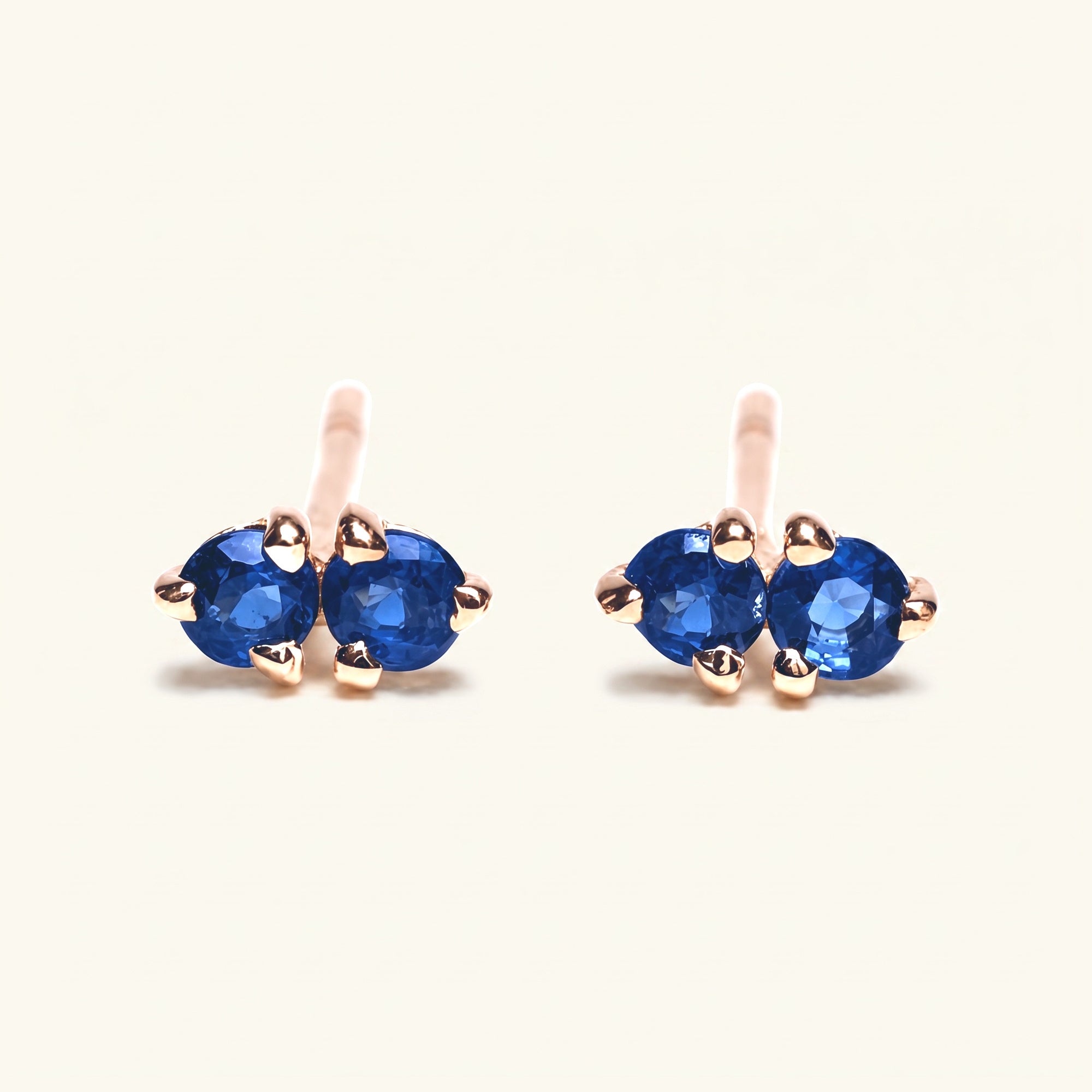 Pendientes Prema Zafiro - Oro Rosa