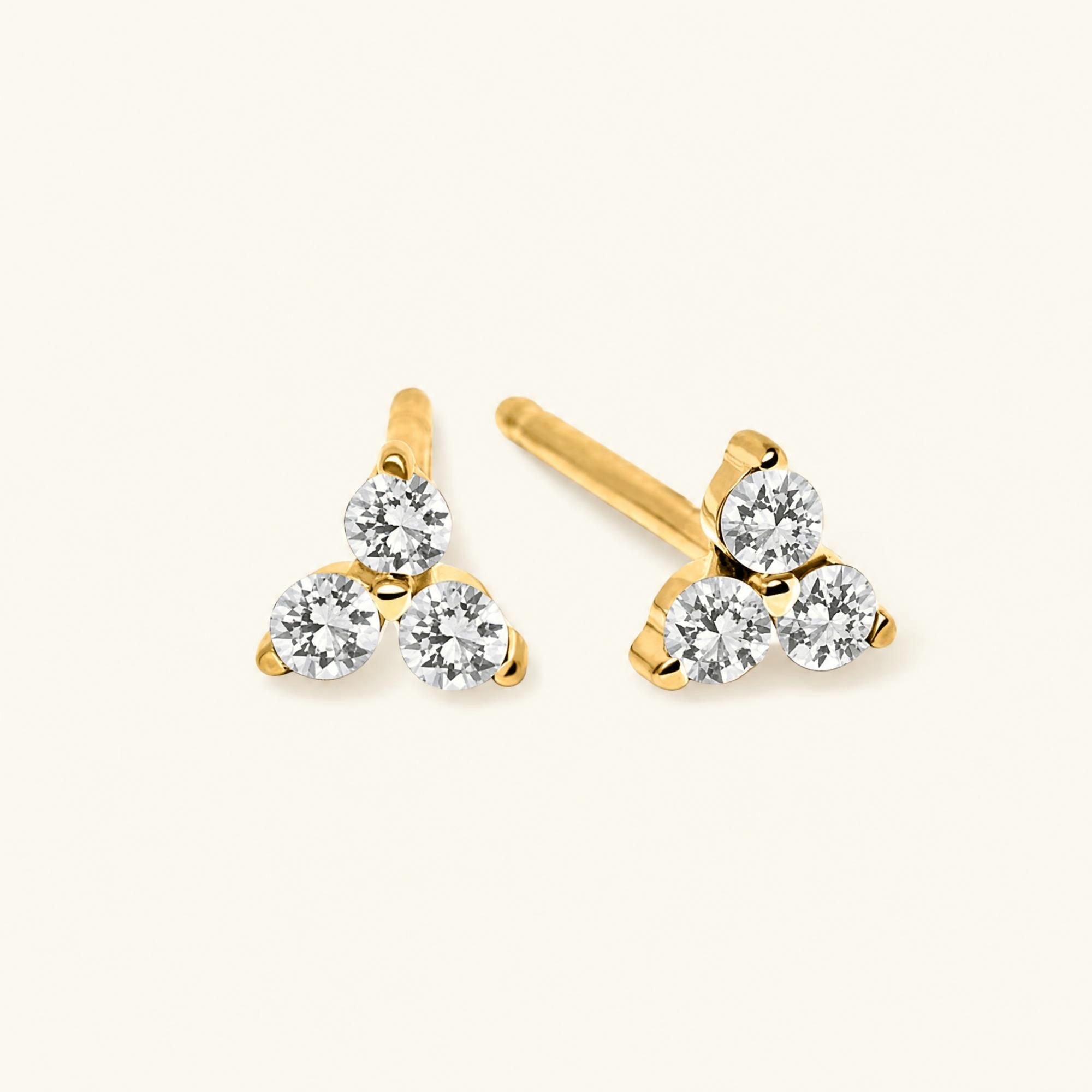 Pendientes Radha diamante - oro amarillo