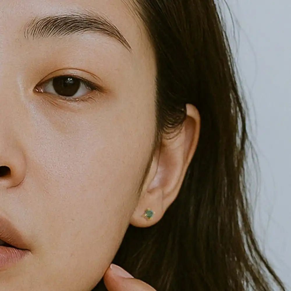 boucles d'oreilles diamant en or jaune Saral