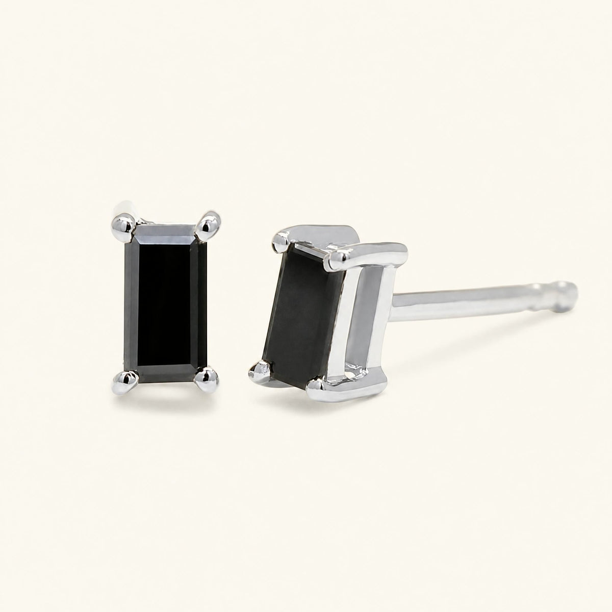 Pendientes Shanti Diamante Negro - oro blanco
