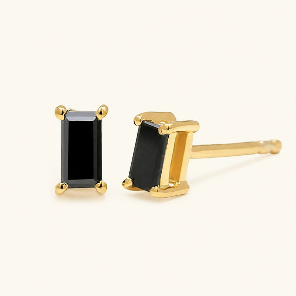 Pendientes Shanti Diamante Negro - oro amarillo
