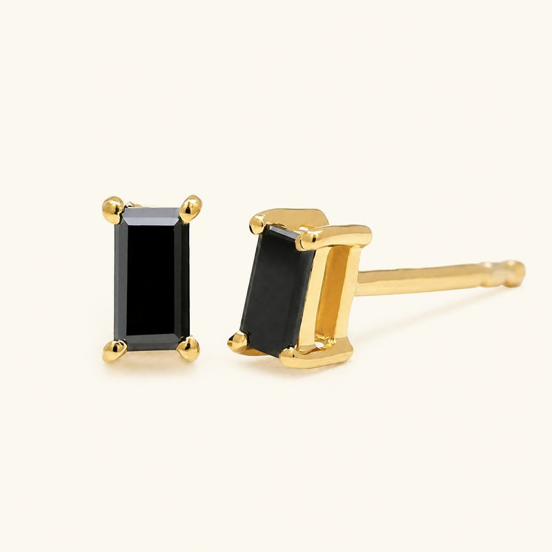 Pendientes Shanti Diamante Negro - oro amarillo