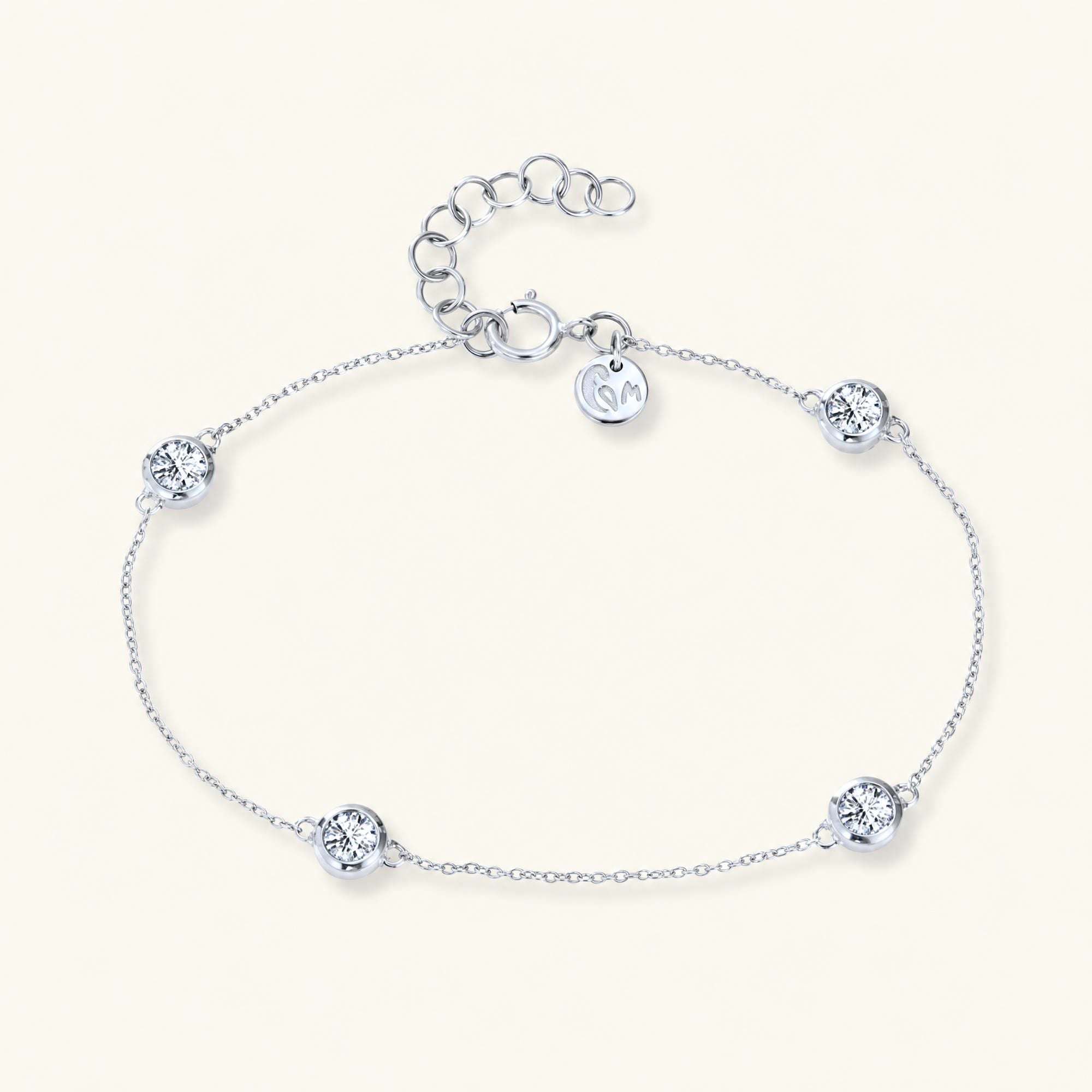 Collar Dhanya diamante oro blanco 18 quilates
