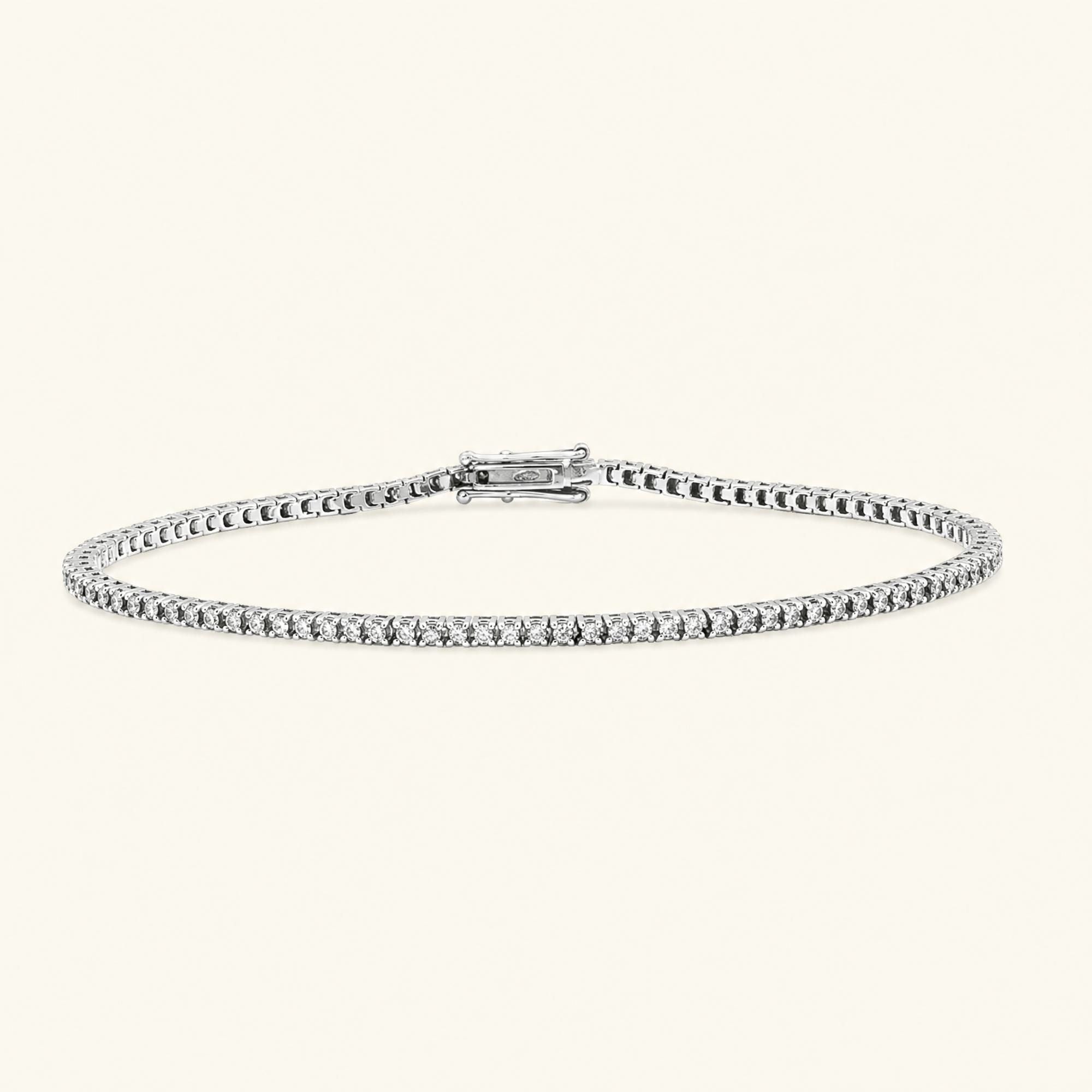 Pulsera de tenis Ganga con diamante en oro blanco
